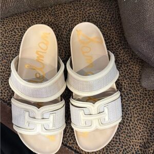 Sam Edelman Cream Slide Sandals